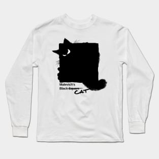 Malevich's Black Cat Long Sleeve T-Shirt